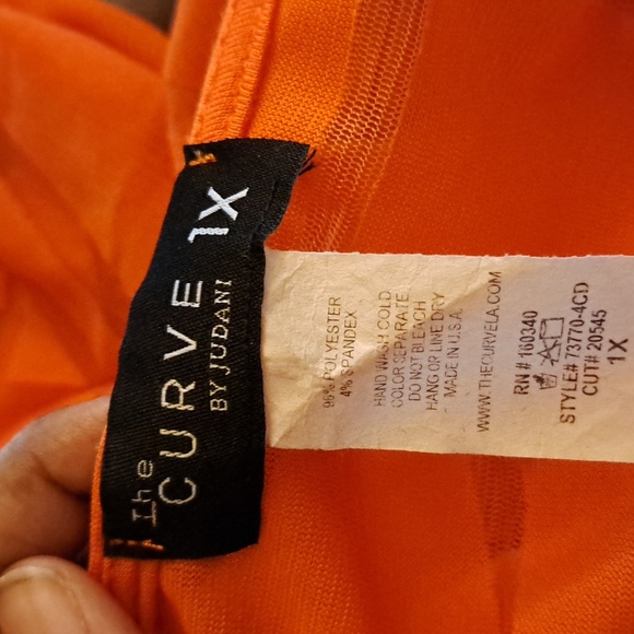 CURVE Summer Babe Midi Orange Long Sheer Transparent Dress - Picture 3 of 11